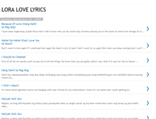 Tablet Screenshot of loralovelyrics.blogspot.com