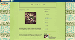 Desktop Screenshot of leslieonlife.blogspot.com