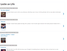 Tablet Screenshot of leslieonlife.blogspot.com