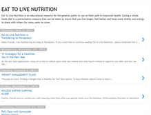 Tablet Screenshot of eattolivenutrition.blogspot.com