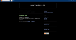 Desktop Screenshot of mywealthblog.blogspot.com