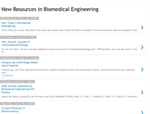 Tablet Screenshot of newresourcesinbiomedicalengineering.blogspot.com