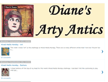 Tablet Screenshot of dianesartyantics.blogspot.com