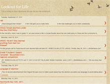 Tablet Screenshot of lookout4life.blogspot.com