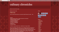 Desktop Screenshot of culinarychronicle.blogspot.com