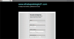 Desktop Screenshot of eltrabajodelsiglo21.blogspot.com
