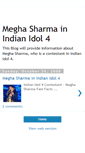 Mobile Screenshot of meghasharma-indianidol4.blogspot.com