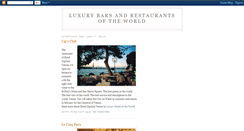 Desktop Screenshot of luxurybarsandrestaurantsoftheworld.blogspot.com