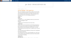 Desktop Screenshot of 30daychallengekl.blogspot.com