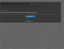 Tablet Screenshot of csrracingcheatshack2014.blogspot.com