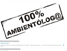 Tablet Screenshot of ambientologacienporcien.blogspot.com