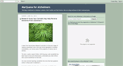 Desktop Screenshot of marijuanaforalzheimers.blogspot.com