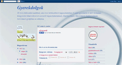 Desktop Screenshot of gyerekdolgok.blogspot.com
