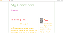 Desktop Screenshot of mycreationsbymelissa.blogspot.com