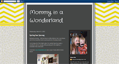 Desktop Screenshot of mommyinawonderland.blogspot.com