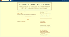 Desktop Screenshot of learnercenteredeteaching.blogspot.com