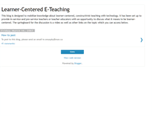 Tablet Screenshot of learnercenteredeteaching.blogspot.com