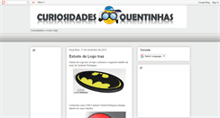 Desktop Screenshot of curiosidadesquentinhas.blogspot.com