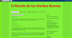 Desktop Screenshot of elrincondelashierbasbuenas.blogspot.com