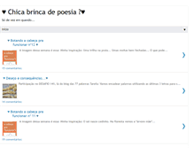 Tablet Screenshot of chicabrincadepoesia.blogspot.com