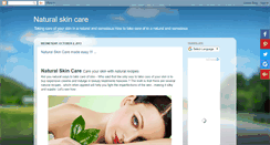 Desktop Screenshot of natural-skin-care-how.blogspot.com