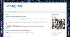 Desktop Screenshot of codingfreak.blogspot.com