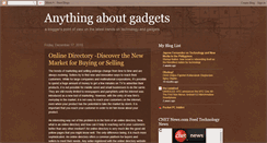 Desktop Screenshot of anythingaboutgadgets.blogspot.com