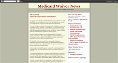 Desktop Screenshot of medicaidwaivernews.blogspot.com