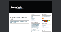 Desktop Screenshot of bloggertactics.blogspot.com
