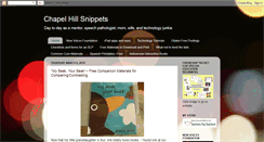 Desktop Screenshot of chapelhillsnippets.blogspot.com