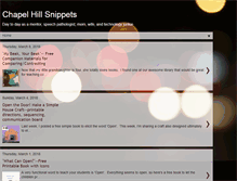 Tablet Screenshot of chapelhillsnippets.blogspot.com