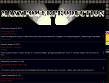 Tablet Screenshot of maxxpowerproductionlifeofone.blogspot.com