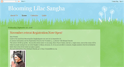 Desktop Screenshot of bloominglilacsangha.blogspot.com