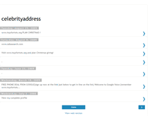 Tablet Screenshot of celebrityaddress.blogspot.com