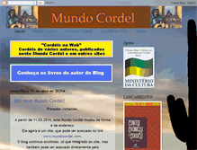 Tablet Screenshot of mundocordel.blogspot.com