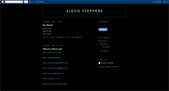 Desktop Screenshot of alexisstephens.blogspot.com