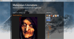 Desktop Screenshot of malaysianliterature.blogspot.com