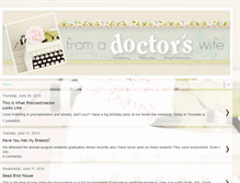 Tablet Screenshot of fromadoctorswife.blogspot.com