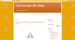 Desktop Screenshot of cancionesdeglee.blogspot.com