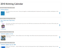 Tablet Screenshot of 2010knittingcalendar.blogspot.com