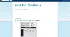 Desktop Screenshot of jobforpk.blogspot.com