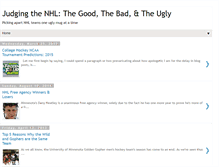 Tablet Screenshot of nhlgoodbadandugly.blogspot.com