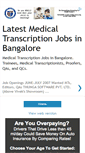 Mobile Screenshot of medicaltranscriptionjobsinbangalore.blogspot.com