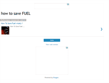 Tablet Screenshot of how-to-save-fuel.blogspot.com