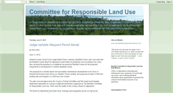 Desktop Screenshot of committeeforresponsiblelanduse.blogspot.com