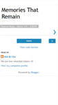 Mobile Screenshot of memories-that-remain.blogspot.com