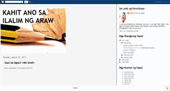 Desktop Screenshot of kahitanosailalimngaraw.blogspot.com
