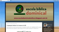 Desktop Screenshot of escoladominicalemfoco.blogspot.com