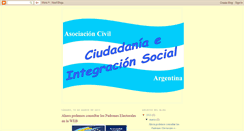 Desktop Screenshot of ciudadaniaeintegracionsocial.blogspot.com