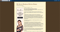 Desktop Screenshot of my-secret-business-review-bonus.blogspot.com